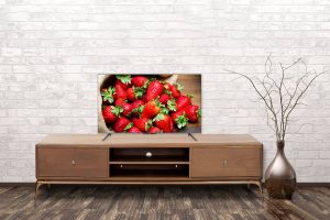 Empty interior of room with vase over brick wall background 3d rendering