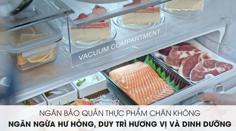 Ngăn chân không - Tủ lạnh Hitachi Inverter 657 lít R-G620GV XT Ngăn chân không - Tủ lạnh Hitachi Inverter 657 lít R-G620GV XT