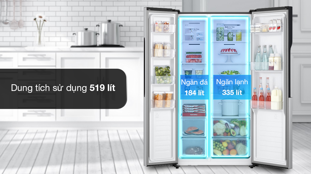 Tủ lạnh LG Inverter 519 lít GR-B256JDS