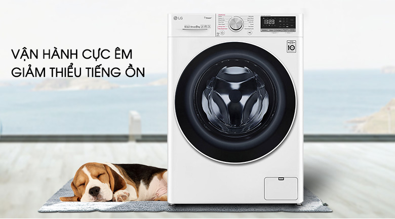 Máy giặt sấy LG Inverter 8.5 kg FV1408G4W | Giặt yên tĩnh