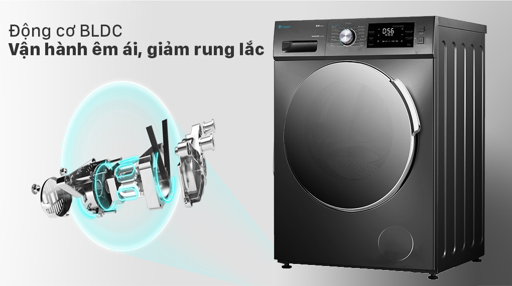 Máy giặt Casper Inverter 12.5 kg WF-125I140BGB - Động cơ BLDC