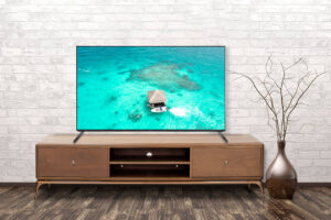 Empty interior of room with vase over brick wall background 3d rendering